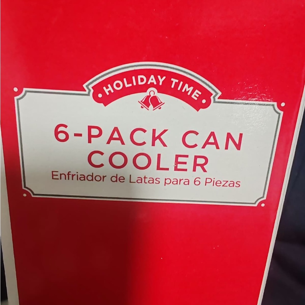 Holiday Time Red 6-Pack Can Cooler